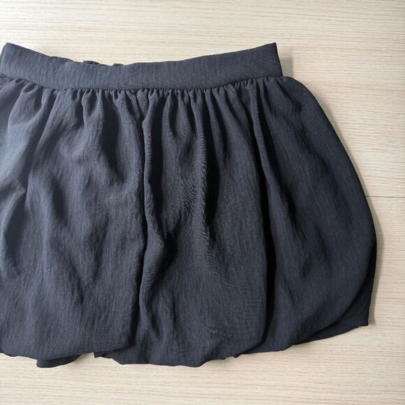 NWT 21 Saints Bubble Mini Skirt High Waist Elastic Waistband Medium Puffy Drape - Picture 3 of 6